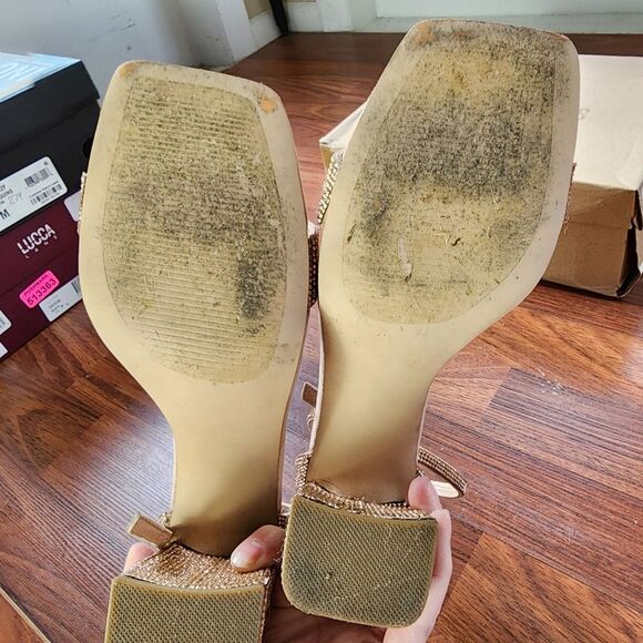 Steve Madden Tiaa Sparkly Sandal Heel 9.5 - Picture 10 of 10